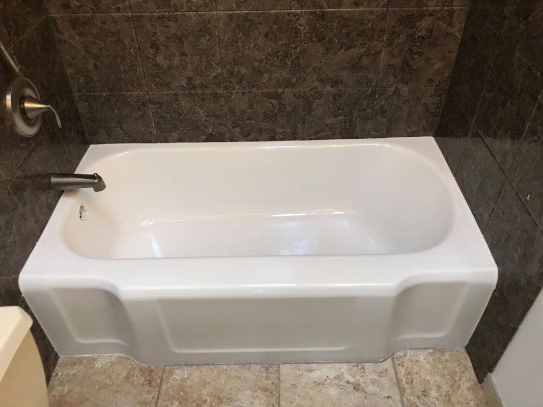 A reglazed bathtub.